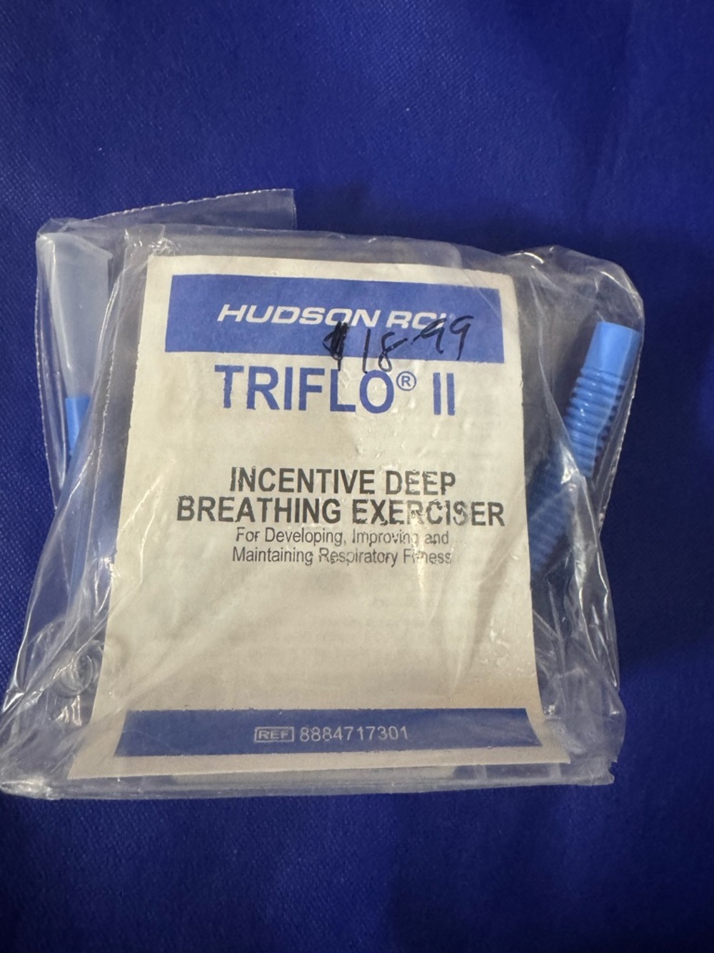 Spirometer HUDSON RCI Triflo II Incentive Deep Breathing Exerciser — NWT